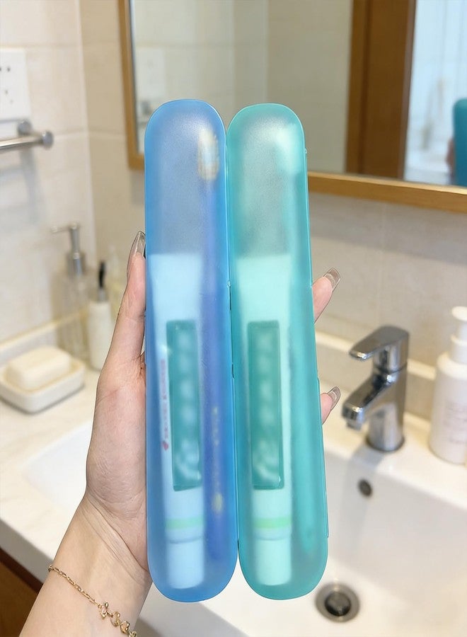 MYLDH 2 Pack Toothbrush Travel Case, Breathable Toothbrush Travel Holders, Tongue Scraper Case, Compact Portable Toothbrush Holder for Travel, Vacation, Camping, Gym, Business Trips, Office, Cruise - Image 4