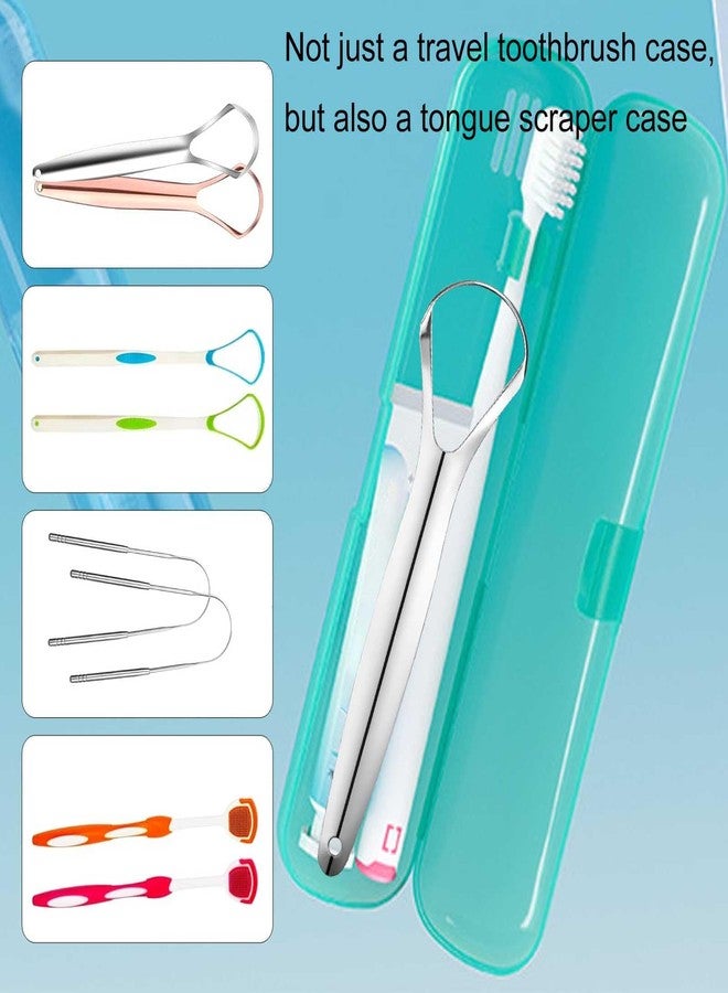 MYLDH 2 Pack Toothbrush Travel Case, Breathable Toothbrush Travel Holders, Tongue Scraper Case, Compact Portable Toothbrush Holder for Travel, Vacation, Camping, Gym, Business Trips, Office, Cruise - Image 5
