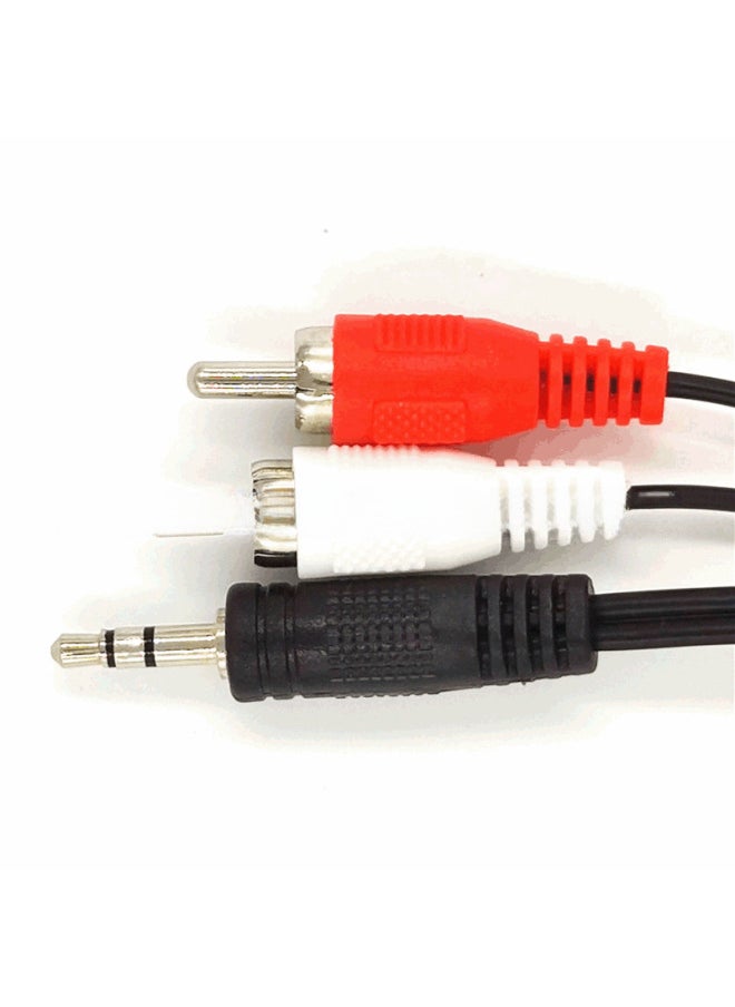 Spot 3.5mm Audio Line 1-2 AV Audio Line Audio Line Earphone Line 3.5 To Double Lotus Audio Line-Color:Graphite Color-Length:5m  - Image 5