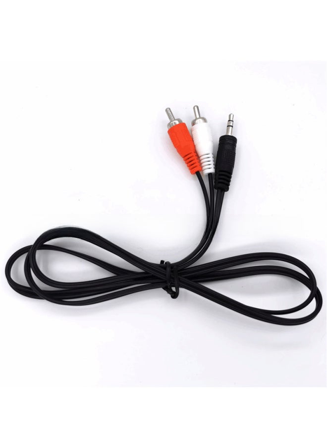 Spot 3.5mm Audio Line 1-2 AV Audio Line Audio Line Earphone Line 3.5 To Double Lotus Audio Line-Color:Graphite Color-Length:5m  - Image 4