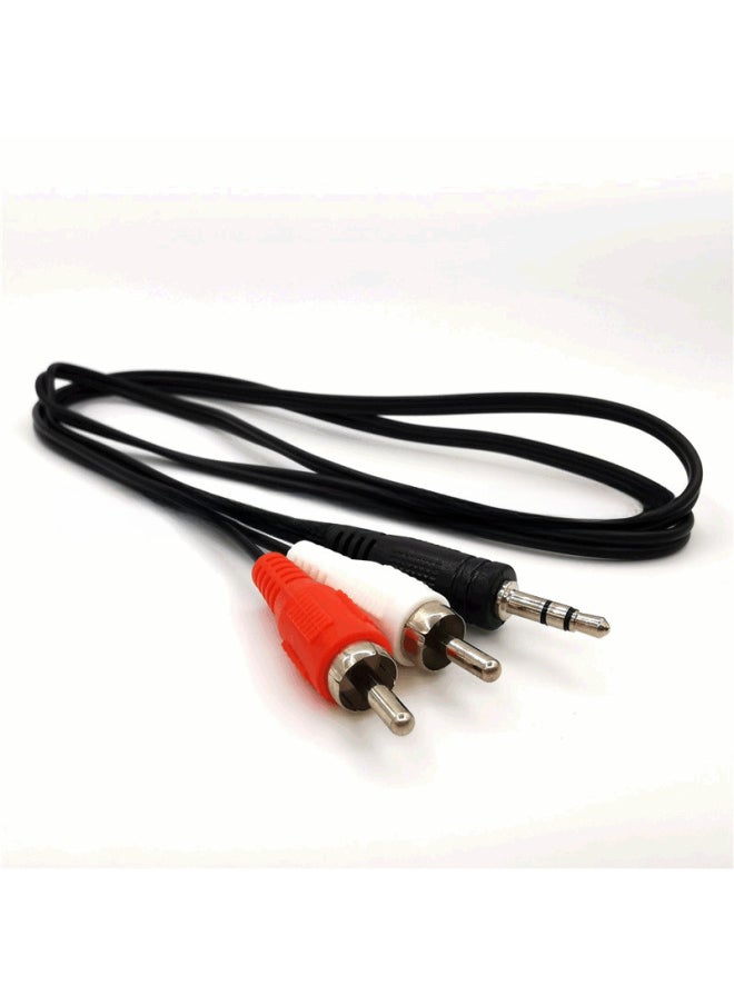 Spot 3.5mm Audio Line 1-2 AV Audio Line Audio Line Earphone Line 3.5 To Double Lotus Audio Line-Color:Graphite Color-Length:5m  - Image 3