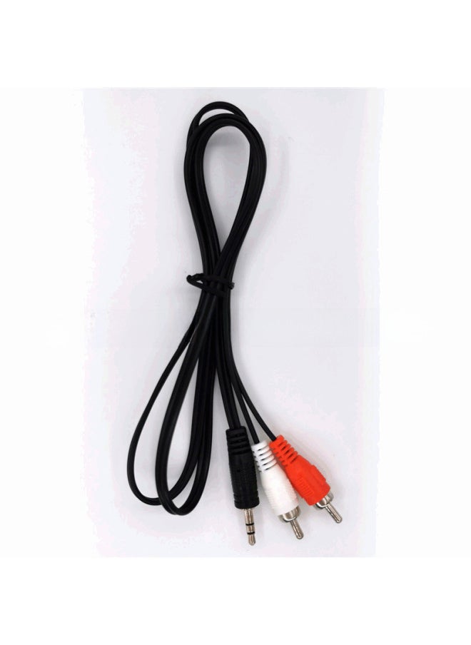 Spot 3.5mm Audio Line 1-2 AV Audio Line Audio Line Earphone Line 3.5 To Double Lotus Audio Line-Color:Graphite Color-Length:5m  - Image 2