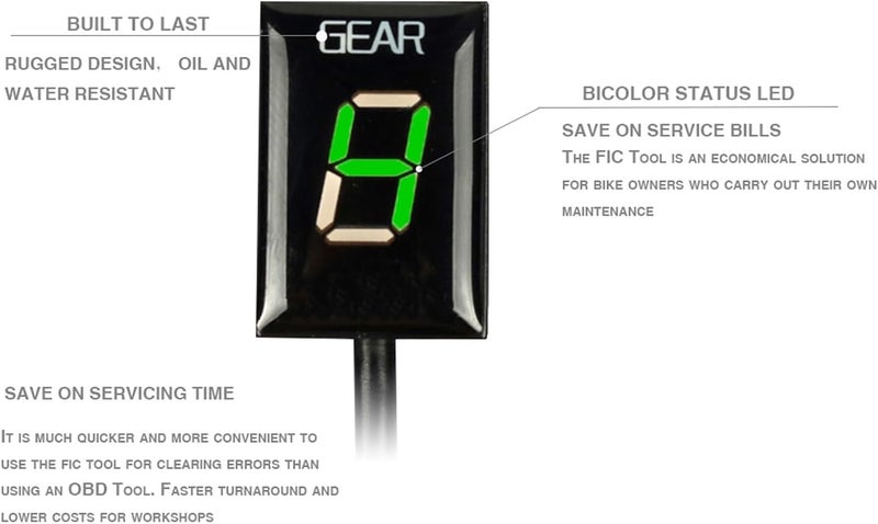 Wivplex 1-6 Gear Indicator for Suzuki Motorcycles - Image 3