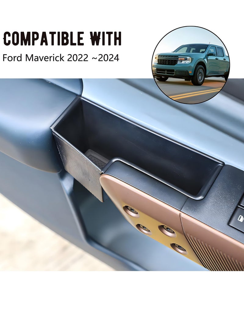 Luckam Car Door Side Storage Box for 2022-2024 Ford Maverick, Door Side Armrest Phone Pocket Organizer, Insert Glove Pallet, Front and Back Door, 2PCS, Extra Storage for Cards, Keys, and Coins - Image 3