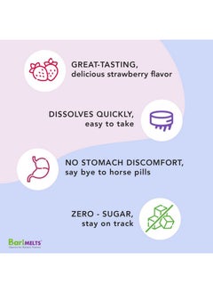 BariMelts Biotin Dissolvable Bariatric Vitamins Natural Strawberry Flavor 90 Fast Melting Tablets  - Image 4