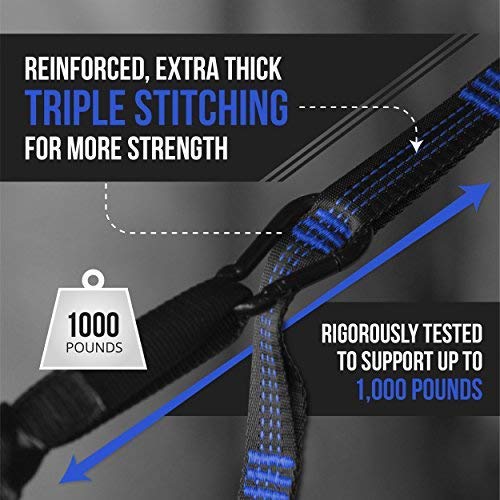 Bear Butt Kodiak Hammock Straps For Trees - 20 Feet Long Hammock Tree Straps - 40 Combined Loops - Holds 1000 Pounds - Camping Hammock Straps - Hammock Tree Straps With Carabiner - Hammock Accessories - Image 4