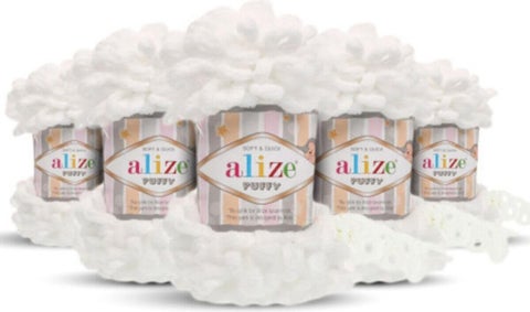 Puffy 55 White 5 Pieces Thread