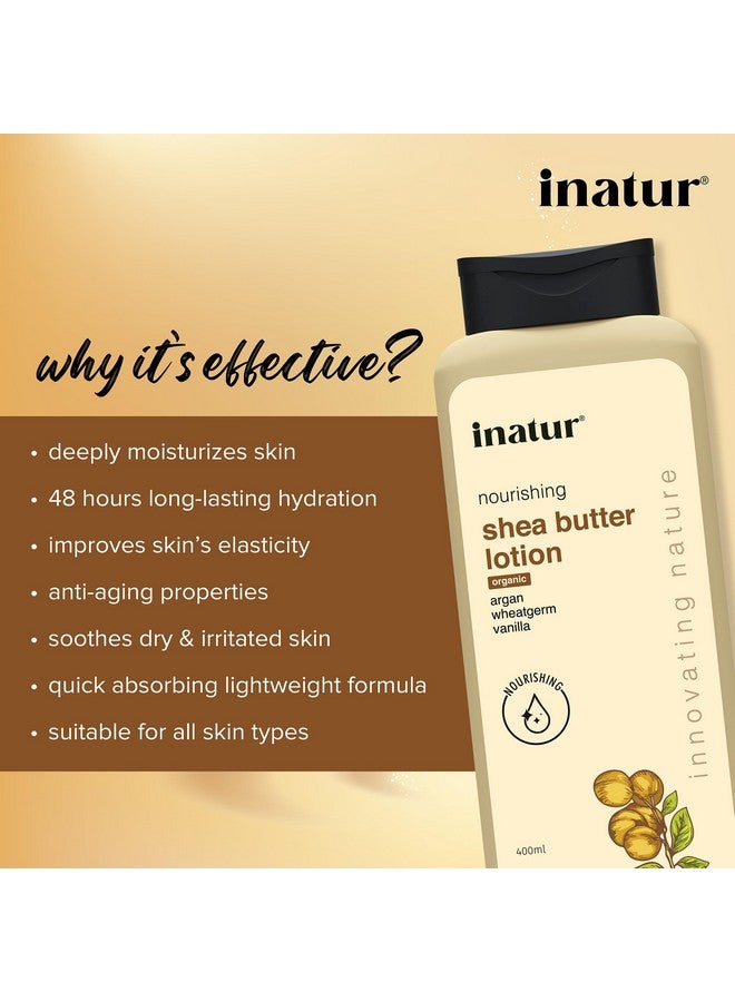 إناتور لوشن زبدة الشيا يقلل من الندبات والعيوب مع اليلانج يلانج والبخور المغذي العميق للوجه والجسم 400 مل - Image 3