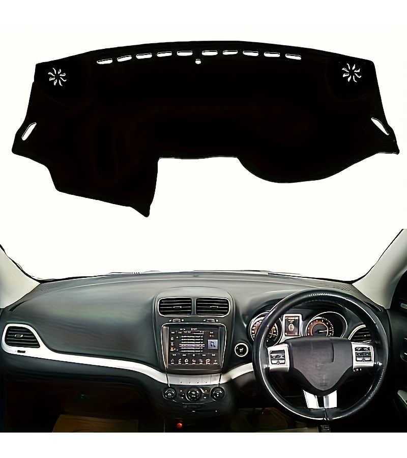 Dashboard Cover Carpet Mat Compatible With Dodge Journey 2008 2020 Fiat Freemont 2011 2016 Black Right Drive Protective Interior Accessories - Image 3