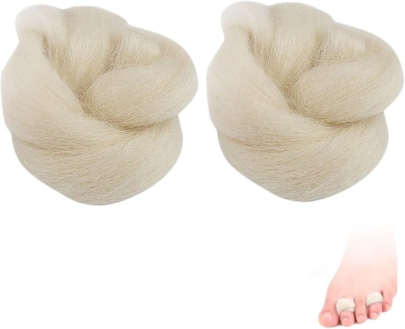 Lambs Wool Toe Separators for Women Soft Feet Care 2 Pack - Image 1