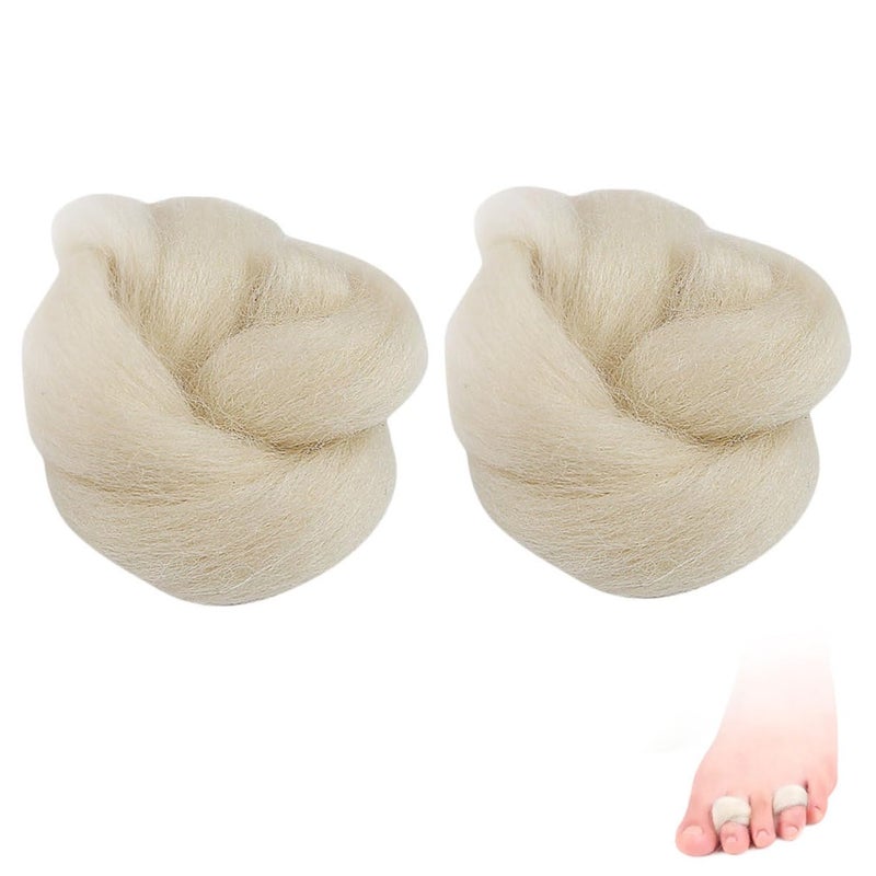 Lambs Wool Toe Separators for Women Soft Feet Care 2 Pack - Image 2