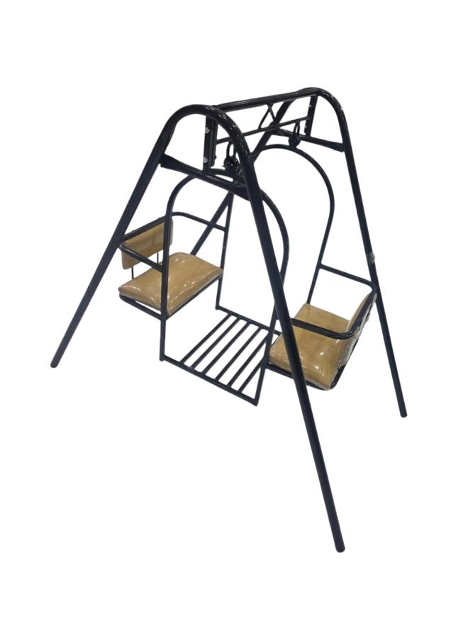 Toy Box Kids Double Seat Metal Swing Set, Durable and Sturdy, 130x119x67cm - Image 2