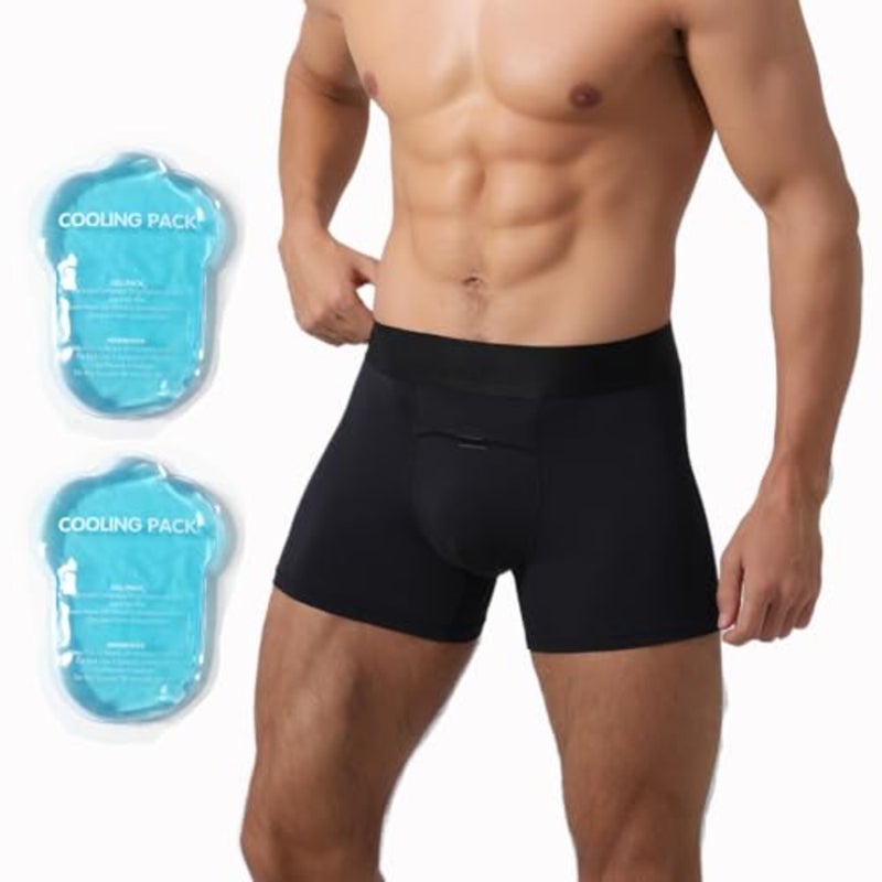 Vasectomy Underwear with 2 Ice Packs for Testicular Support and Pain Relief - Image 1