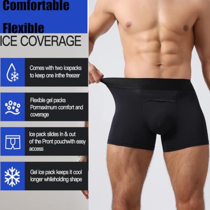 Vasectomy Underwear with 2 Ice Packs for Testicular Support and Pain Relief - Image 3