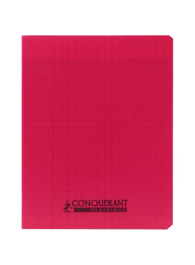 كونكويرانت دفتر ملاحظات (سييس) ١٧ × ٢٢ سم، ٩٦ صفحة (٤٨ ورقة)، مسطر مربع (فرنسي)، وردي - Image 1