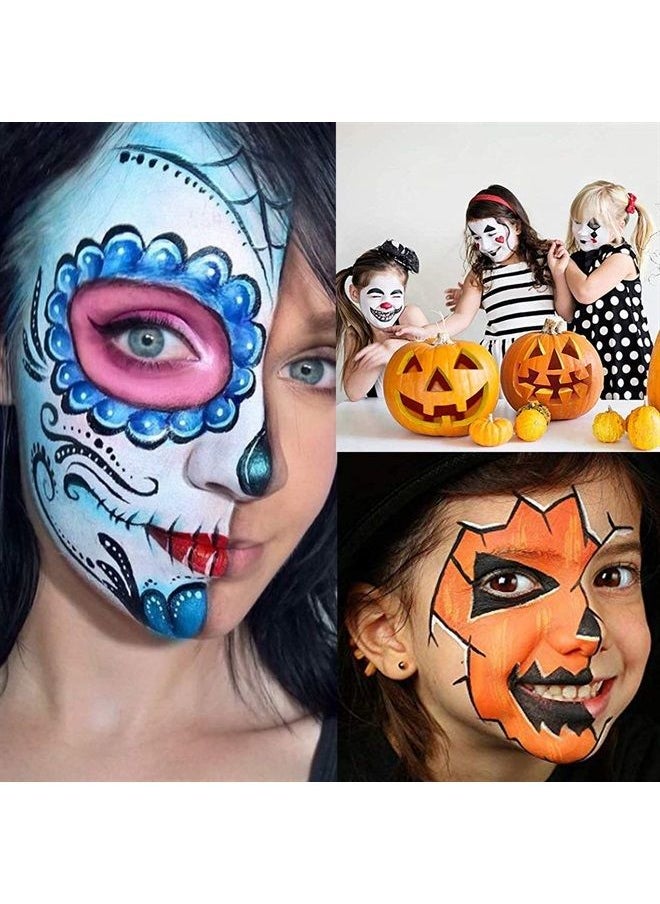 Ucanbe Face Body Paint Oil, Professional 15 Colors FX Makeup Palette- Non Toxic Hypoallergenic Safe Facepaint for Halloween, Cosplay Costumes, Parties and Festivals 