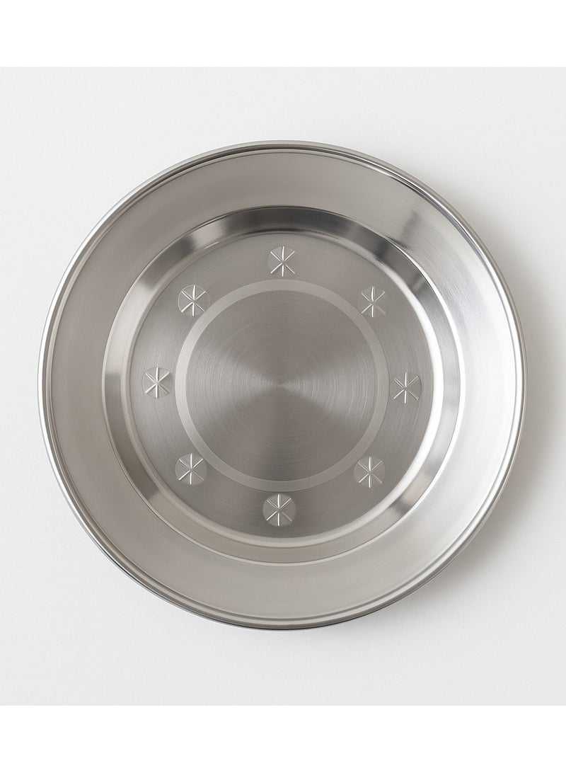 المفرج طقم 6 أطباق وصحون أكل ستانليس ستيل مقاس 26 سم - Image 3