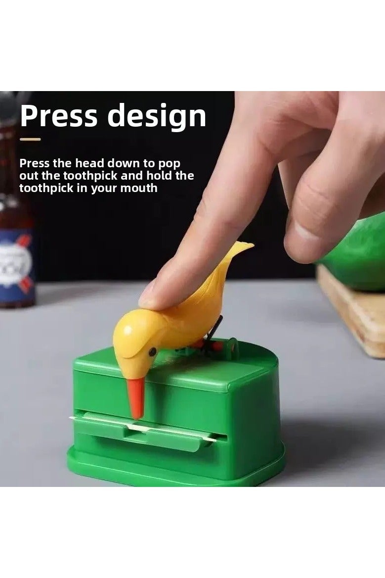 Fun toothpick box Xiaobird creative automatic toothpick barrel press toothpick box - Image 2