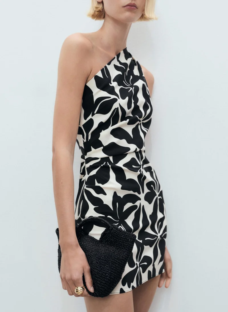 مانجو فستان ميني بطبعة زهور