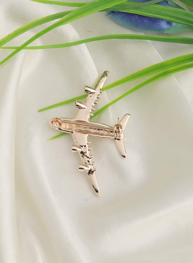 MYOSPARK White Blue Enameled Airplane Aircraft Brooch Aviation Jewelry Plane Gift for Pilot Flight Attendant Air Force Traveler (Airplane Brooch) - Image 4