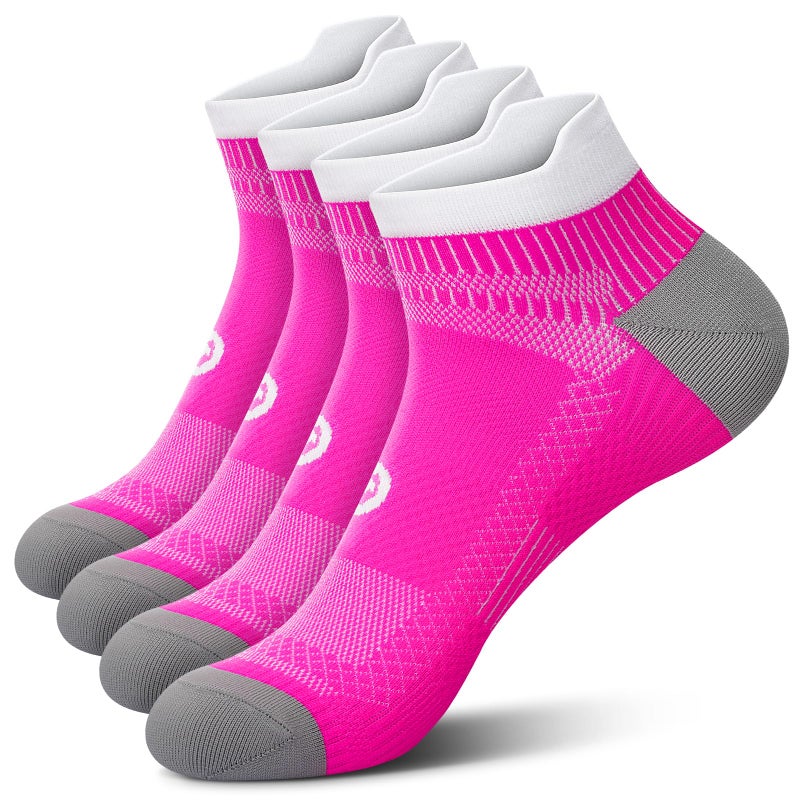 PAPLUS Low Cut Compression Socks for Men and Women, No Show Ankle Running Socks with Arch Support for Plantar Fasciitis, Cyling, Athletic, Flight, Travel, Nurses - Image 1