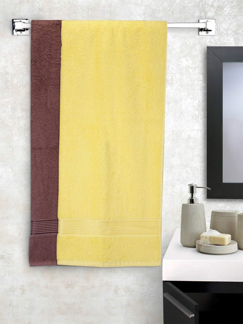 KOPA Quick Dry 100% Cotton Soft Terry Towel -2pc Bath Towel (d'ross) | Quick Dry 100% Cotton | Super Absorbent, Lightweight, Odour Free - for Men, Women, Kids Solid-Multi - Image 1