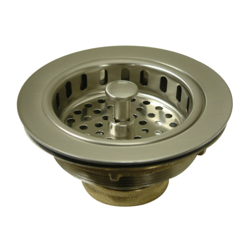 Kingston Brass Kbs1008 Heavy Duty Kitchen Sink Waste Basket Brushed Nickel