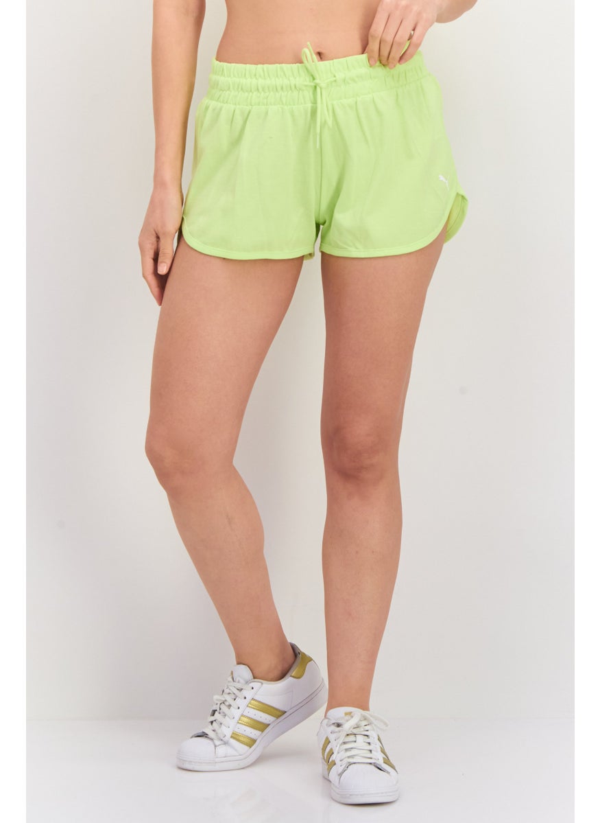 PUMA Women Sportswear Fit Training Shorts, Lime Green  - Image 1