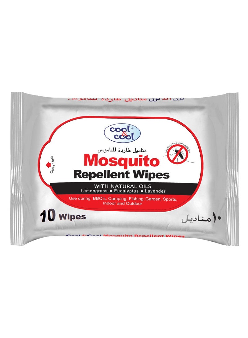 Cool & Cool Mosquito Repellent Wipes 10's - Image 1
