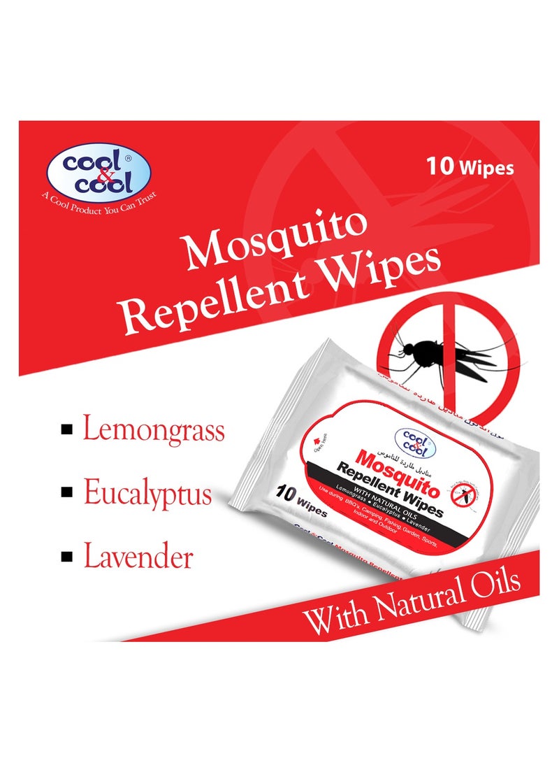 Cool & Cool Mosquito Repellent Wipes 10's - Image 3