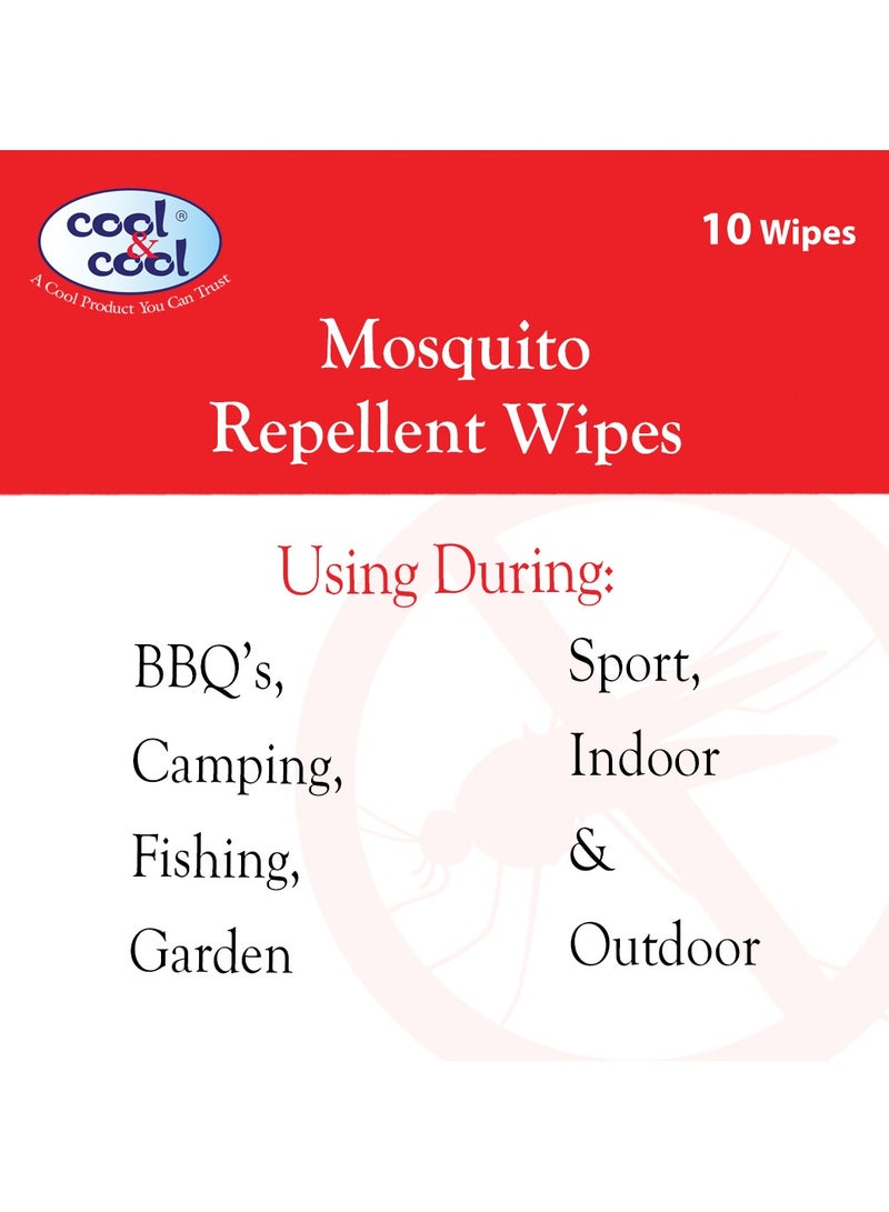 Cool & Cool Mosquito Repellent Wipes 10's - Image 4