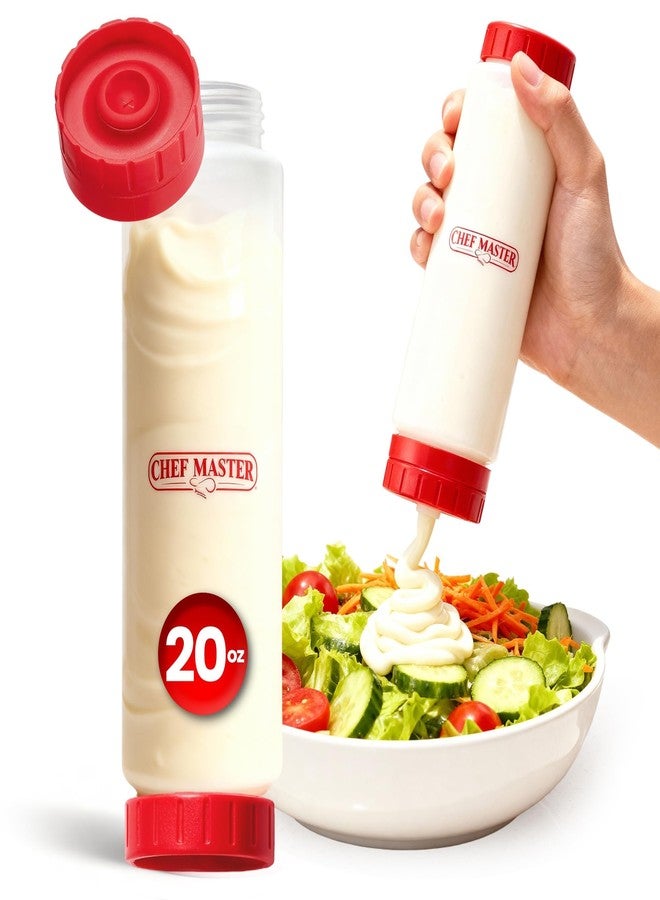 Chef-Master Chef Master Squeeze Bottle for Sauces (20oz) - Inverted, FIFO Refillable Bottle - Condiment Squeeze Container for Liquids, Sauce, Batter & Dressing - Made for Restaurants, Diners & Food Trucks - 90291 - Image 1