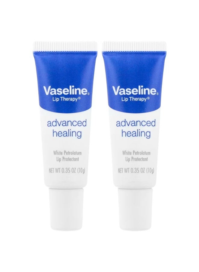 Vaseline Lip Therapy®, Advanced Healing, 2 Tubes, 0.35 oz (10 g) Each - Image 1