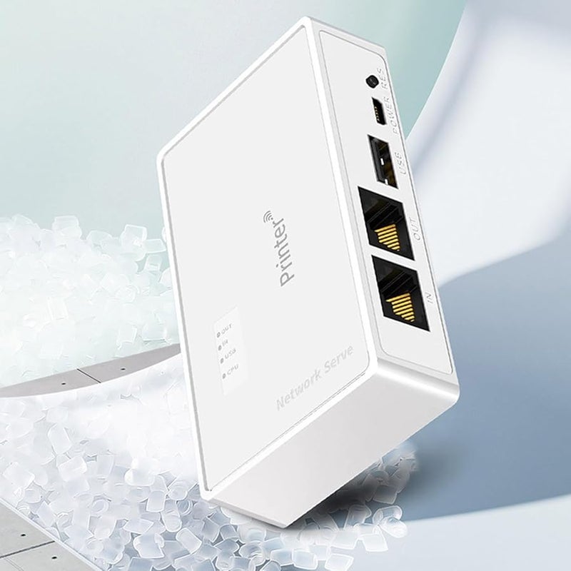 خادم طباعة USB لاسلكي 100 ميغابت في الثانية جهاز مشاركة طابعة شبكة إيثرنت WiFi - Image 3