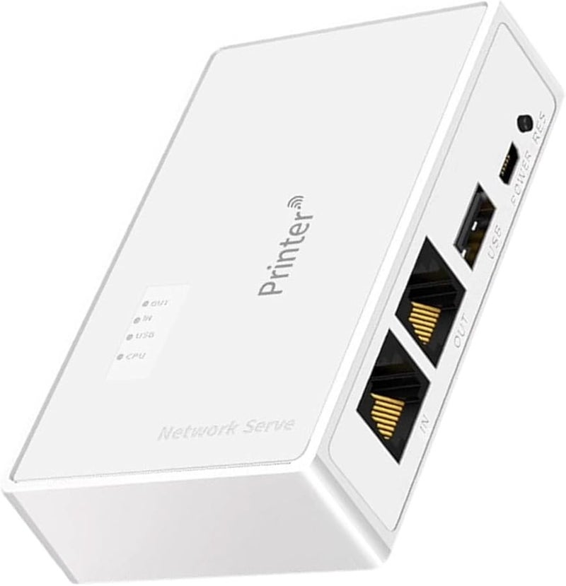 خادم طباعة USB لاسلكي 100 ميغابت في الثانية جهاز مشاركة طابعة شبكة إيثرنت WiFi - Image 1