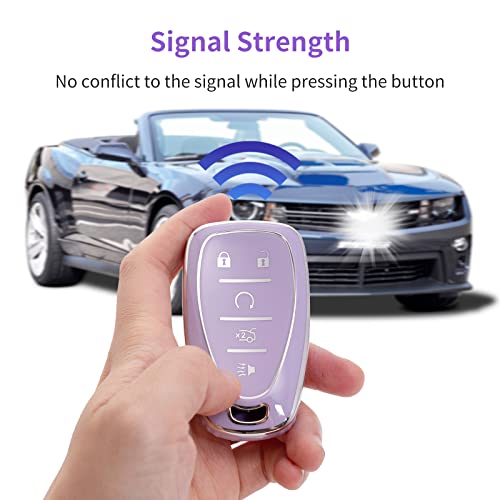 OFFCURVE Chevy Car Key Fob Case Soft TPU Shell Accessory Remote Protect Equinox Malibu Camaro Traverse - Image 5
