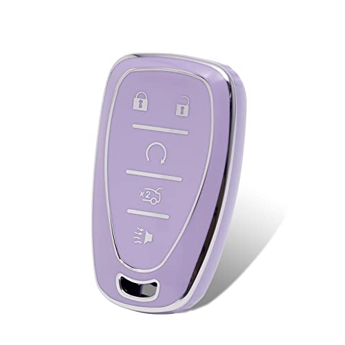 OFFCURVE Chevy Car Key Fob Case Soft TPU Shell Accessory Remote Protect Equinox Malibu Camaro Traverse - Image 1