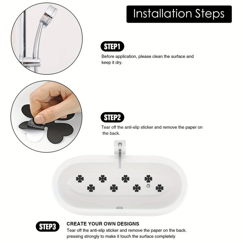 10 Gre Heart Shaped Non Slip Tape For Bathtub Self Adhesive Anti Slip Stickers For Bathroom - Image 5