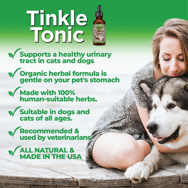 Animal Essentials Tinkle Tonic for Dogs & Cats - Urinary Tract Supplement, Bladder Function Support, Urinary Health, Kidney Support - 2 Fl Oz - Image 2