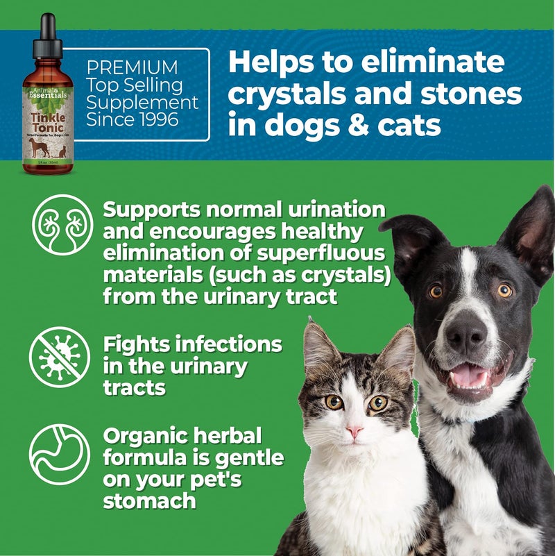 Animal Essentials Tinkle Tonic for Dogs & Cats - Urinary Tract Supplement, Bladder Function Support, Urinary Health, Kidney Support - 2 Fl Oz - Image 4