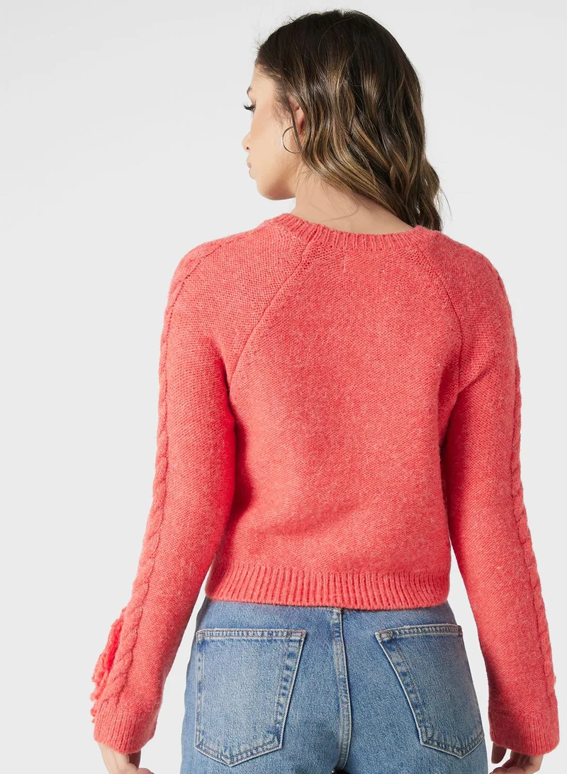 ONLY Fringe Detail Knitted Sweater