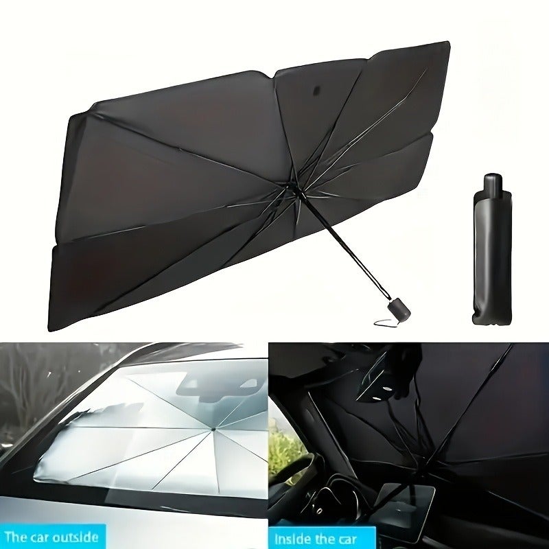 Foldable Car Sunshade - Blocks UV Rays & Reduces Heat, Easy Storage, Effective Thermal  Insulation - Image 5