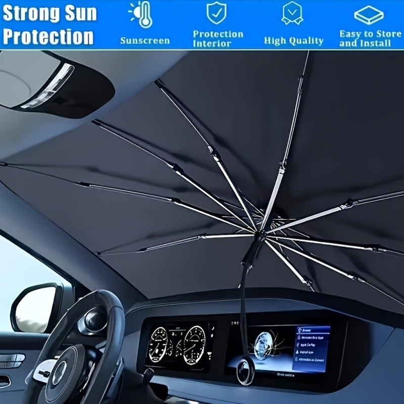 Foldable Car Sunshade - Blocks UV Rays & Reduces Heat, Easy Storage, Effective Thermal  Insulation - Image 2