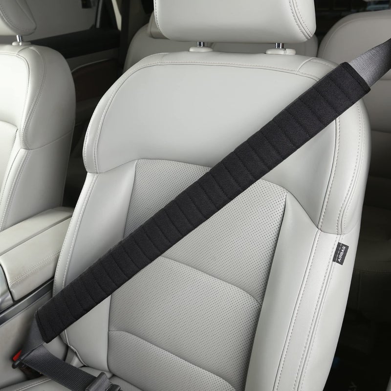 HighnessHwoo Car Seatbelt Covers Cushion Shoulder Pads Protector Sleeve for Adults Auto Extra Long Seat Belt Strap Cover Decorations for Women Kids Honda Trucks Accessories 1pc 255in Black