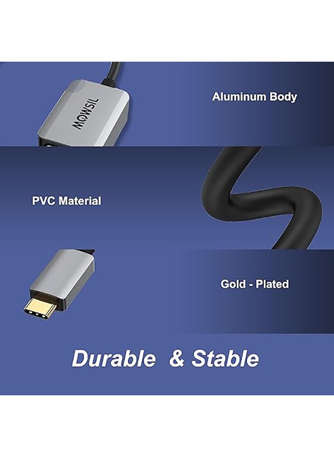 MOWSIL USB C to DP Adapter 4K@60Hz, USB 3.1 Type C to DisplayPort Converter, Compatible with VR, MacBook Pro 2020, XPS 15, iPad Pro 2020, Surface Book 2, Galaxy S20/S10, iPhone15/15Pro  - Image 4