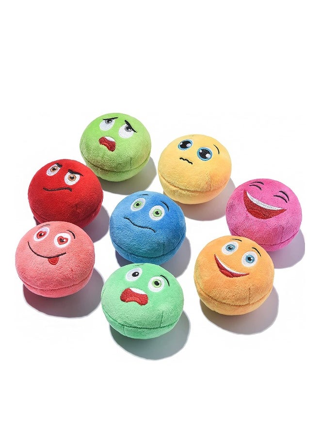 Squeaky Dog Toys Smile Face Soft Stuffed Plush Balls Toy with Squeakers Dog Chewing Toys for Puppy Small Pet Dogs  - Image 1