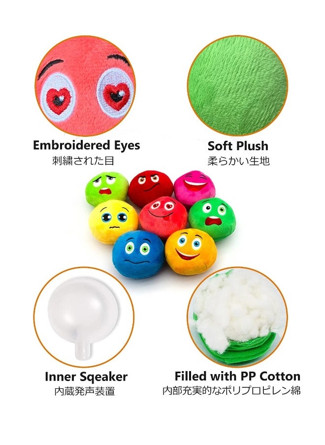 Squeaky Dog Toys Smile Face Soft Stuffed Plush Balls Toy with Squeakers Dog Chewing Toys for Puppy Small Pet Dogs  - Image 5