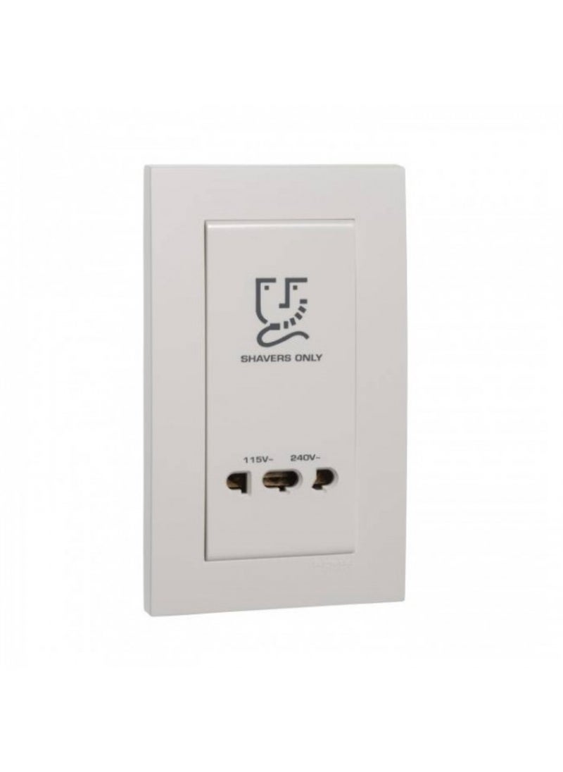 Schneider Electric Schneider Electric Vivace Universal Shaver Socket Unit 115/240V KBT727V 