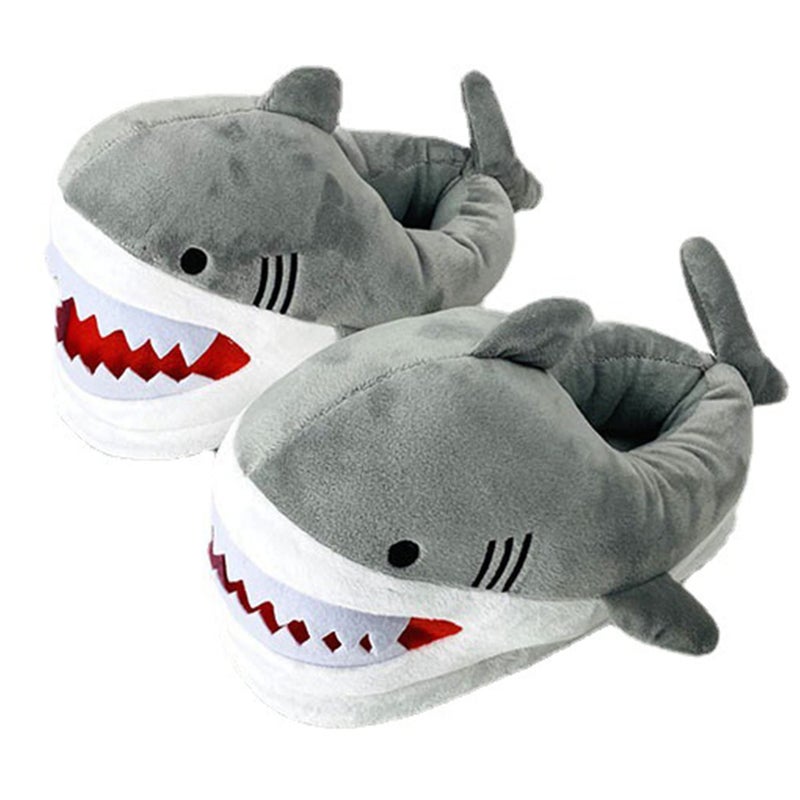 YILANLAN Cute Pig Cartoon Animal Warm Winter Home Furry Slippers (5.5/11, Shark, numeric 5 point 5) - Image 1