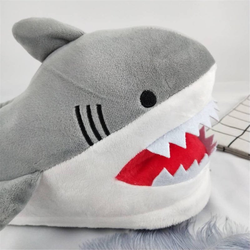 YILANLAN Cute Pig Cartoon Animal Warm Winter Home Furry Slippers (5.5/11, Shark, numeric 5 point 5) - Image 3